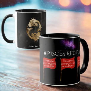 Mug Pisces Red Flags Astrologie Musique Drôle cadeau