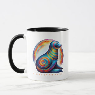 Mug Pisces Spirit Animal Seal Alebrije Homme