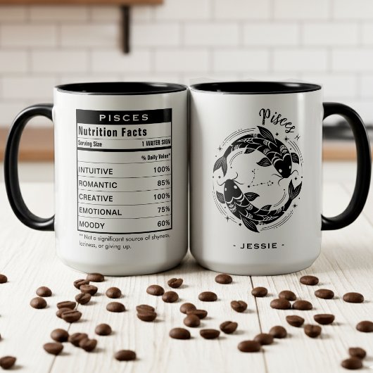 Mug Pisces Zodiac Sign Astrology Nutrition Facts