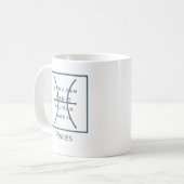 Mug Pisces Zodiac Sign Fun Citation Moderne Bleu Texte (Devant gauche)