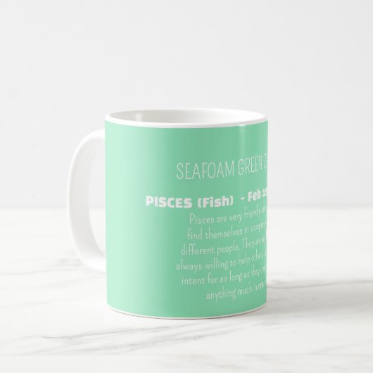 Mug PISCES Zodiac Sign Personality Traits (Devant gauche)