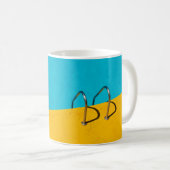 Mug Piscine avec échelle en acier inoxydable (Devant droit)