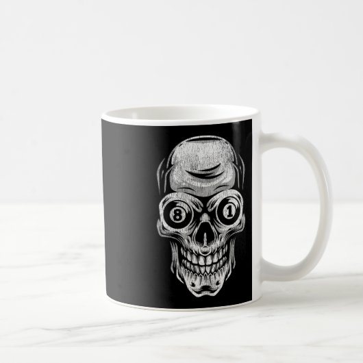 Mug Piscine Billard Snooker Player Crâne 8 Et 9 (Droite)