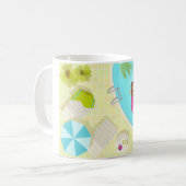 Mug Piscine fille en bikini plage d'été (Devant gauche)
