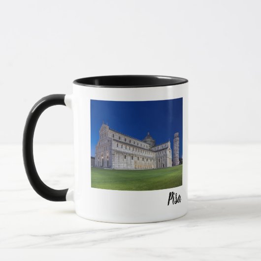 Mug Pise Tour penchée Panorama de nuit Italie Cadeau (Gauche)