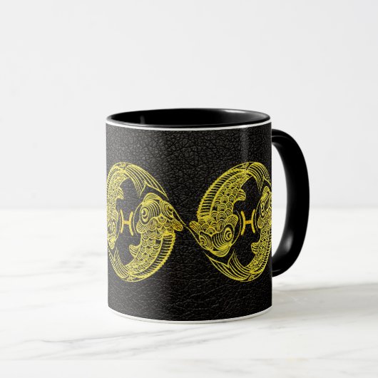 Mug Pisques d'or en cuir (Devant droit)