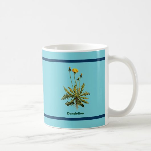 Mug Pissenlit sur fond bleu (Droite)