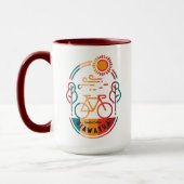 Mug Piste cyclable Retro Hiawatha (Gauche)