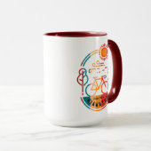 Mug Piste cyclable Retro Hiawatha (Devant droit)