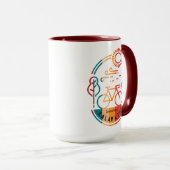 Mug Piste cyclable Retro Kalamazoo (Devant droit)