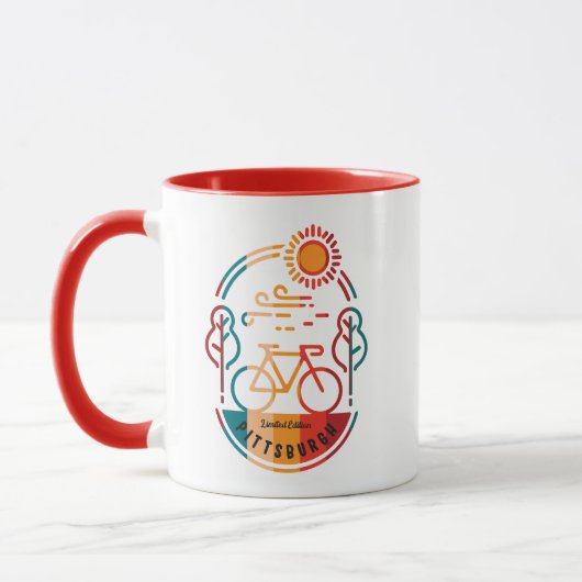 Mug Piste cyclable Retro Pittsburgh (Gauche)