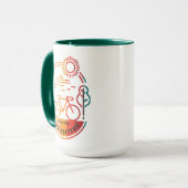 Mug Piste cyclable Retro Provincetown (Devant gauche)
