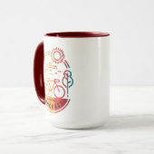 Mug Piste cyclable Retro Suncoast (Devant gauche)