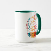 Mug Piste cyclable Retro Vernonia. (Devant droit)