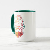 Mug Piste cyclable Retro Vernonia. (Devant gauche)