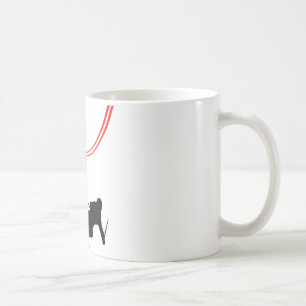 Mug piste rouge de ski alpin