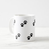 Mug Pistes de chiens en blanc (Devant gauche)