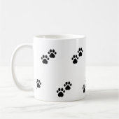 Mug Pistes de chiens en blanc (Gauche)