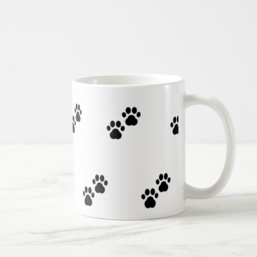 Mug Pistes de chiens en blanc (Droite)