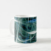 Mug Pistes de lumière verte Abstraites (Devant gauche)