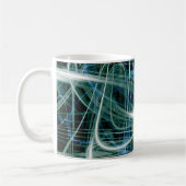 Mug Pistes de lumière verte Abstraites (Gauche)