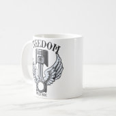 Mug pistons d'ailes de liberté moto vintage (Devant gauche)