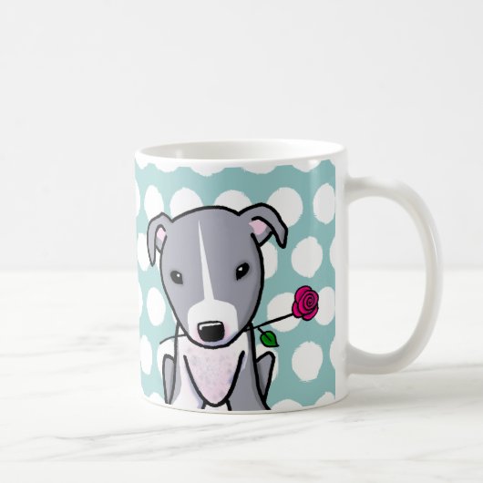 Mug Pit Bull Avec Fleur (Droite)