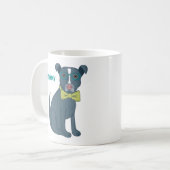 Mug Pit Bull Chien Chien Portant Des Lunettes Personna (Devant gauche)