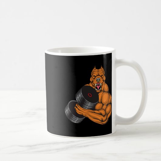 Mug Pit Bull Fitness - Poids du corps de levage (Droite)