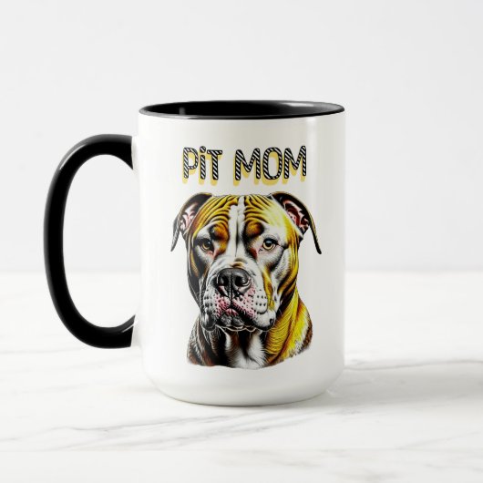 Mug Pit Bull Maman | AMOUREUX DES CHIENS (Gauche)