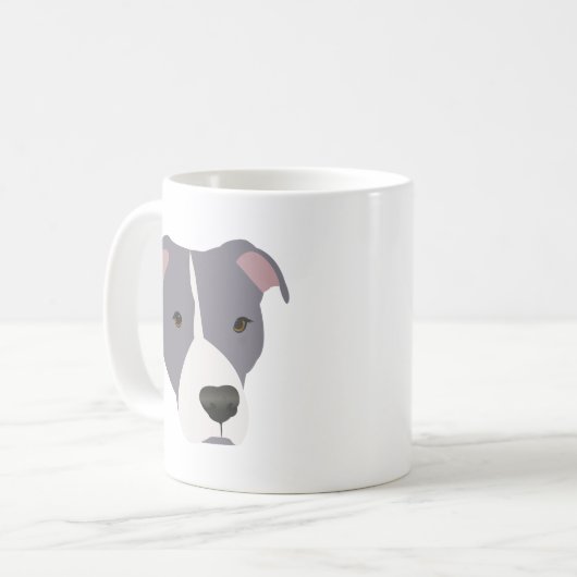 Mug Pitbulbe gris et blanc (Devant gauche)
