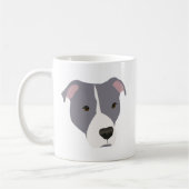 Mug Pitbulbe gris et blanc (Gauche)