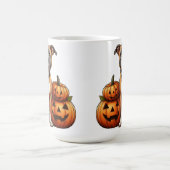 Mug Pitbull avec Citrouilles d'Halloween (Centre)
