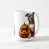 Mug Pitbull avec Citrouilles d'Halloween (Devant droit)