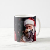 Mug Pitbull avec le Père Noël Fête de Noël (Devant droit)