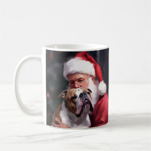 Mug Pitbull avec le Père Noël Fête de Noël