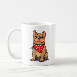 Mug Pitbull Bouledogue mignon avec bandana Amoureux de