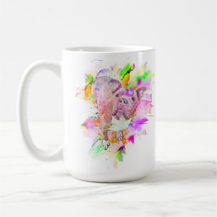 Mug Pitbull Chien Aquarelle Art