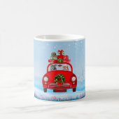 Mug Pitbull Chien En Voiture Avec Le Père Noël (Centre)