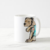 Mug Pitbull Chien I Love Papa Tattoo drôle Famille (Devant droit)