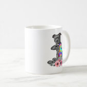 Mug Pitbull Chien Pitbull Chien Tatouage J'aime Maman (Devant droit)
