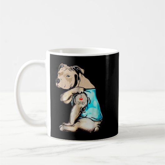 Mug Pitbull Chien Tattoo I Love Maman's Day Cadeau T- (Gauche)