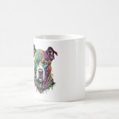 Mug pitbull coloré (Devant droit)