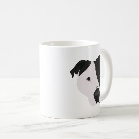 Mug Pitbull noir et blanc (Devant droit)