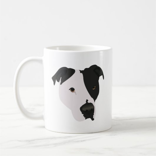 Mug Pitbull noir et blanc (Gauche)