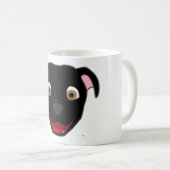 Mug Pitbull noir font face (Devant droit)