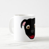 Mug Pitbull noir font face (Devant gauche)