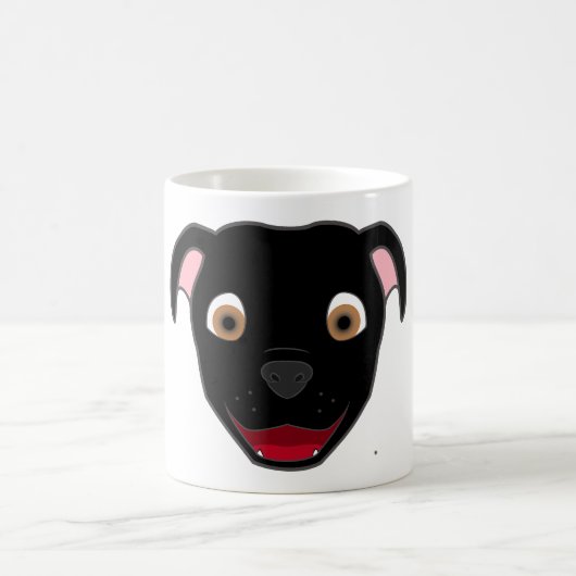 Mug Pitbull noir font face (Centre)