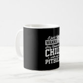 Mug Pitbull Reste à la Maison et se Détendre Design (Devant gauche)