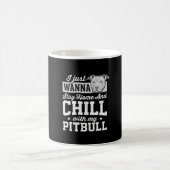 Mug Pitbull Reste à la Maison et se Détendre Design (Centre)